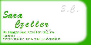 sara czeller business card